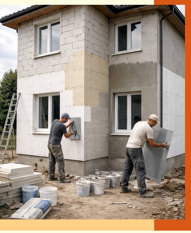 Утепление дома из газобетона в Асбесте от 4245 руб./м² — заказать у ТепломастерСбс